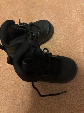 Nike Kids Black Lace-Up Boots